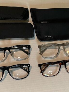 Women's Reading Glasses with case Set of 4 +2.75